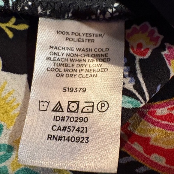 LOFT Women's Floral Boatneck Puff Sleeve Blouse - Black - Size Small - Picture 7 of 10